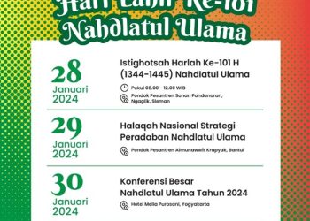 Inilah Rangkaian Kegiatan Harlah ke-101 Nahdlatul Ulama