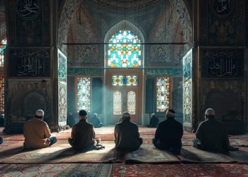 melaksanakan sholat tahuyatul masjid