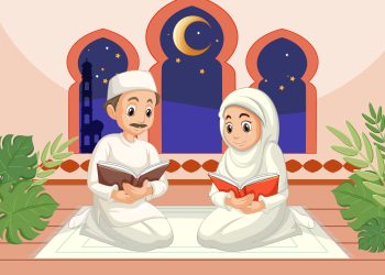 Ilustrasi mengaji yang seru dan memiliki banyak manfaat