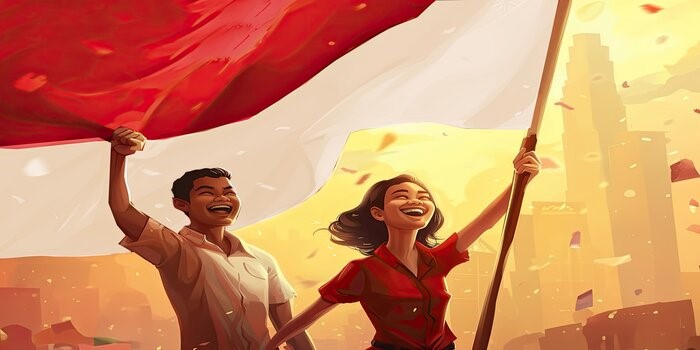 Ilustrasi perayaan Hari Kemerdekaan Indonesia