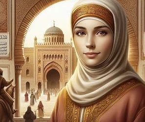 Ilustrasi Fatimah Al-Fihri, pendiri universitas pertama di dunia Bing AI