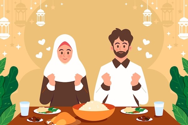 ilustrasi orang yang sedang berniat puasa Ramadan pada malam hari (freepik.com -almuhtada.org)