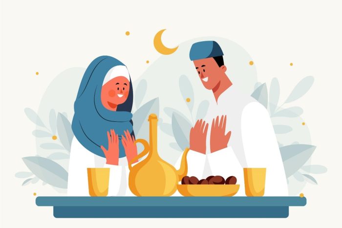 Orang yang sedang berbuka puasa (freepik.com - almuhtada.org)