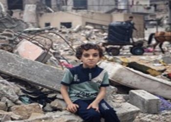 ilustrasi Gambar Seorang anak kecil yang hidup di gaza (almuhtada.org - unicef.com)