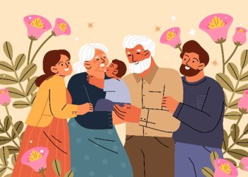 Ilustrasi keluarga yang harmonis (almuhtada.org-freepik.com)