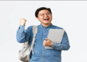 ilustrasi gambar seorang yang sedang bersemangat