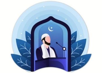 ilustrasi seorang pendakwah diatas mimbar sedang menyampaikan informasi (freepik.com - almuhtada.org)