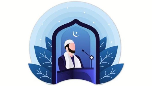 ilustrasi seorang pendakwah diatas mimbar sedang menyampaikan informasi (freepik.com - almuhtada.org)