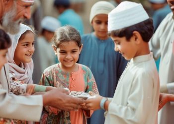 Ilustrasi seseorang yang sedang bersedekah (freepik.com - almuhtada.org)