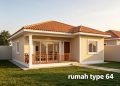 Desain Rumah Tipe 64 sebagai Solusi Hunian Nyaman dengan Tata Ruang Efisien